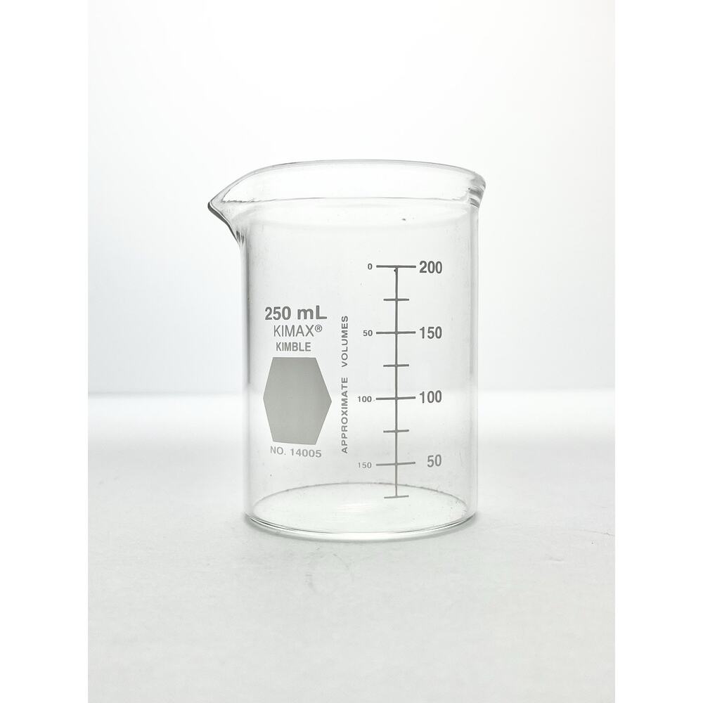 Set of 6 Kimax Kimble 250 ml Glass Beaker No. 14005 Chemistry Science - Picture 4 of 8